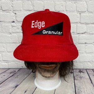 Vintage Farmer Hat Trucker Mesh Corduroy Cap Edge Granular Farming Wheat Crops